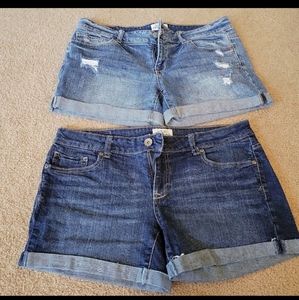 2 Pair Aeropostale Jean Shorts
